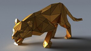tiger sculptures 3D model