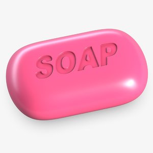 3D pink soap