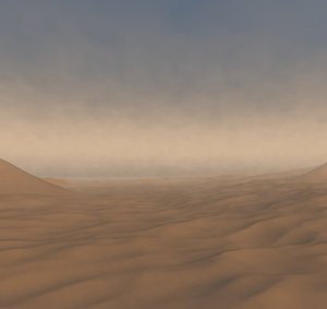 3D desert sand landscape terrain model
