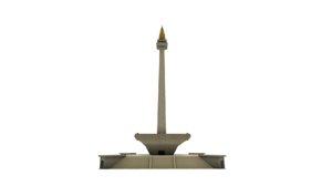 national monument monas indonesia 3D