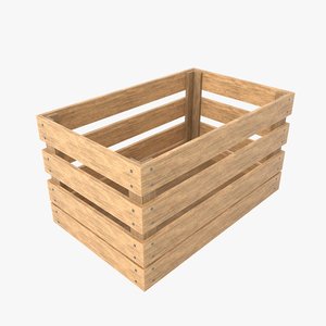 wooden box 3D