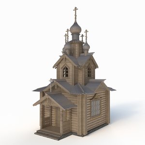 3D russian orthodox temple