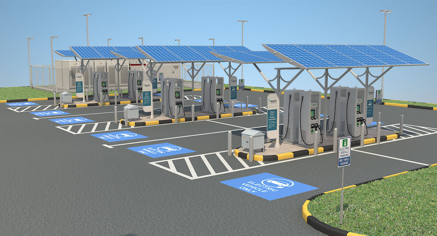 Ev charging station 2 3D model TurboSquid 1409162