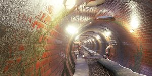 sewer tunnel 3D