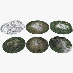 3D united states mountains pack