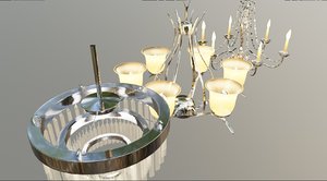 3D 3 different chandelier