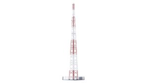 3D model tower buildings telecommunication