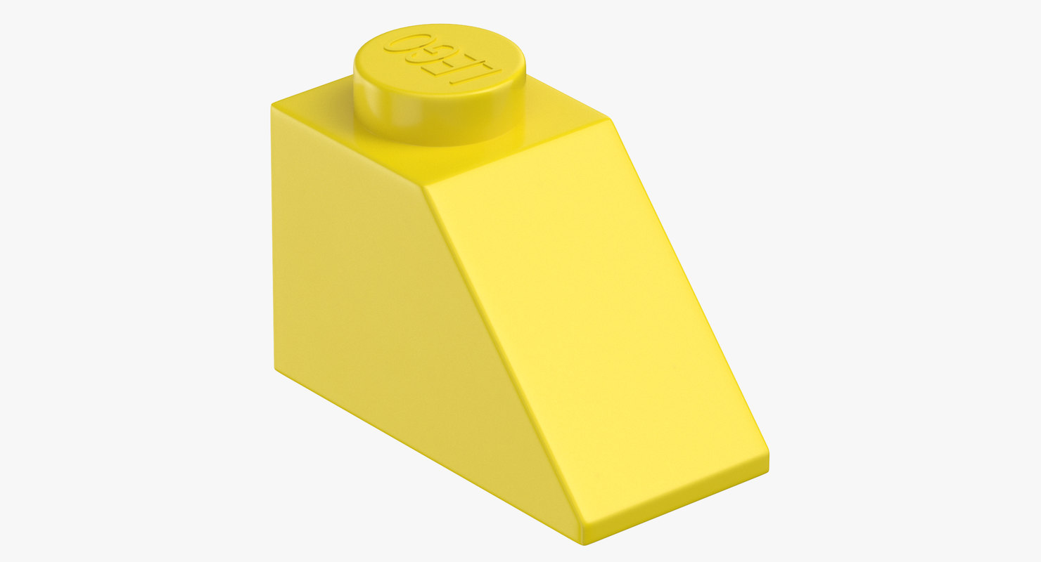Lego brick 2x1 slope model - TurboSquid 1409403