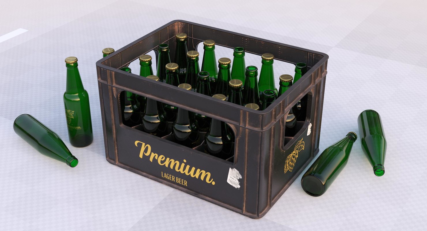 3D plastic beer crate model TurboSquid 1409478