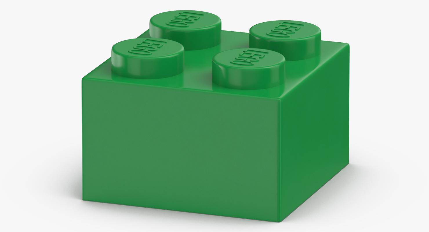 3D model lego brick 2x2 earth - TurboSquid 1409462