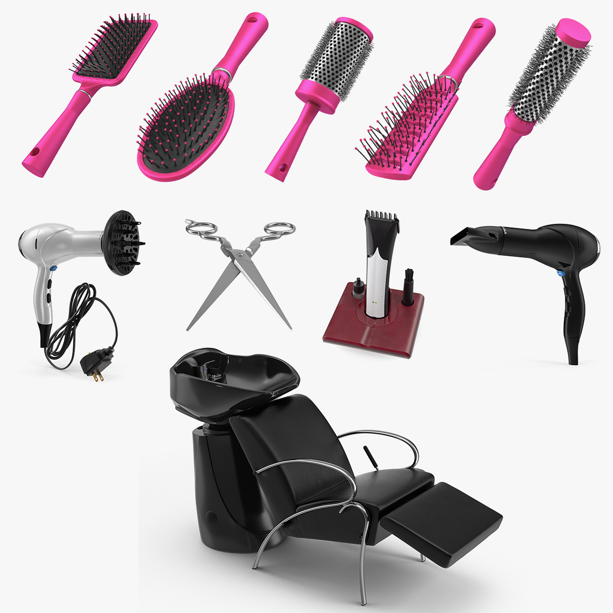 3d Hair Beauty Salon Equipment Model Turbosquid 1409826