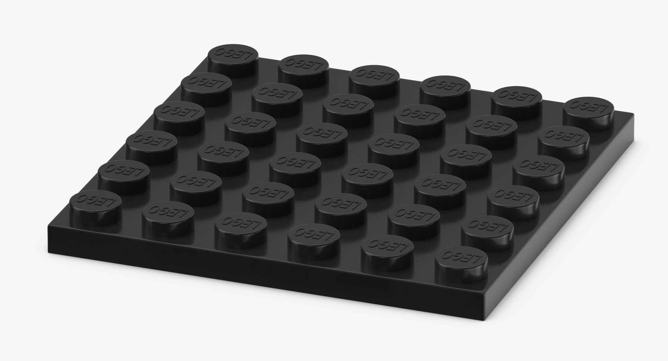 3D lego plate 6x6 black model - TurboSquid 1409517