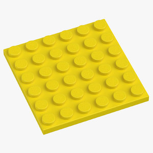 3D lego plate 6x6 flame