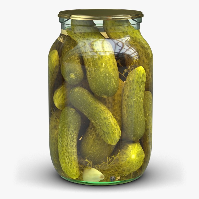 Download Glass jar pickled cucumbers 3D - TurboSquid 1409561