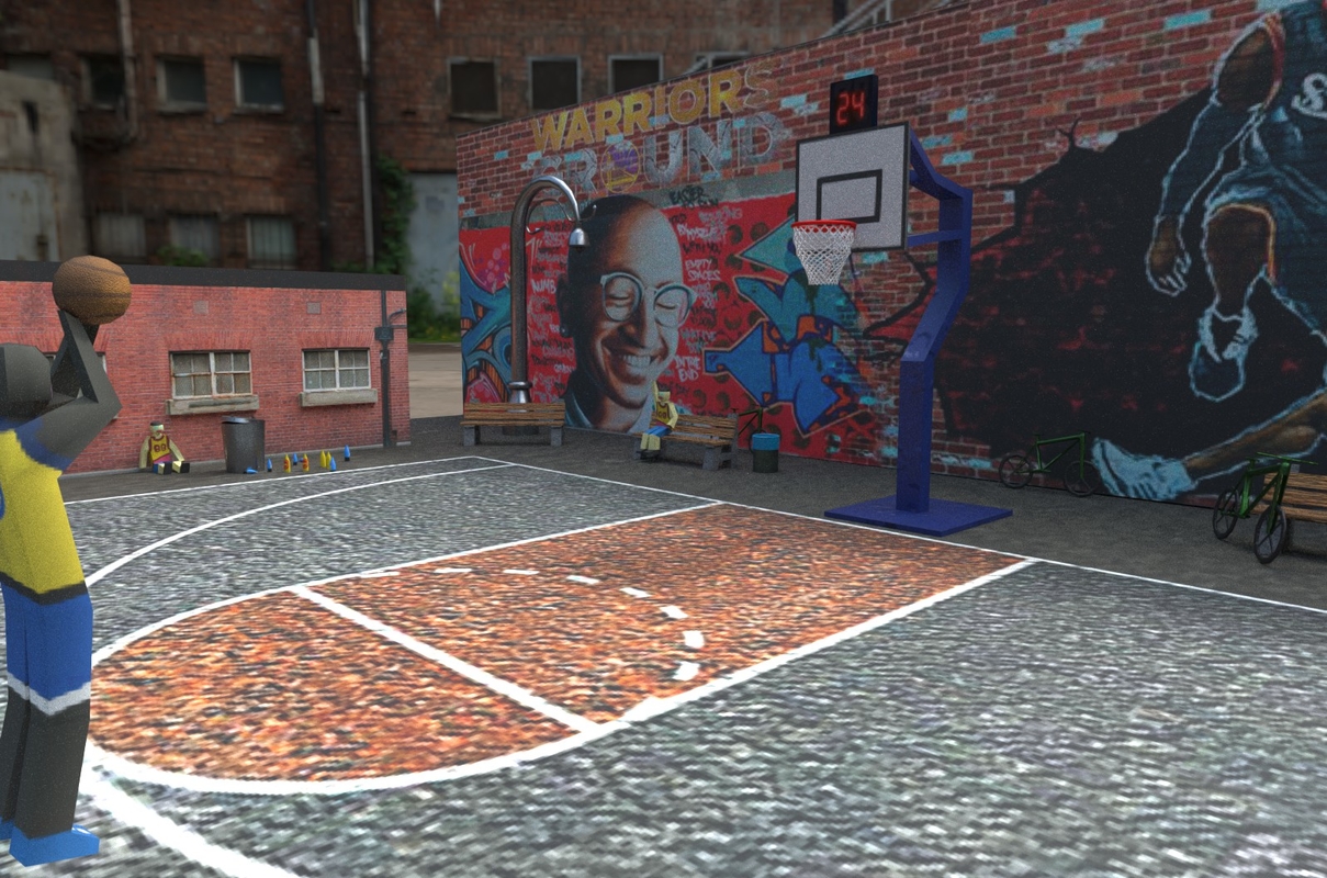 3D basketball playground urban TurboSquid 1409652