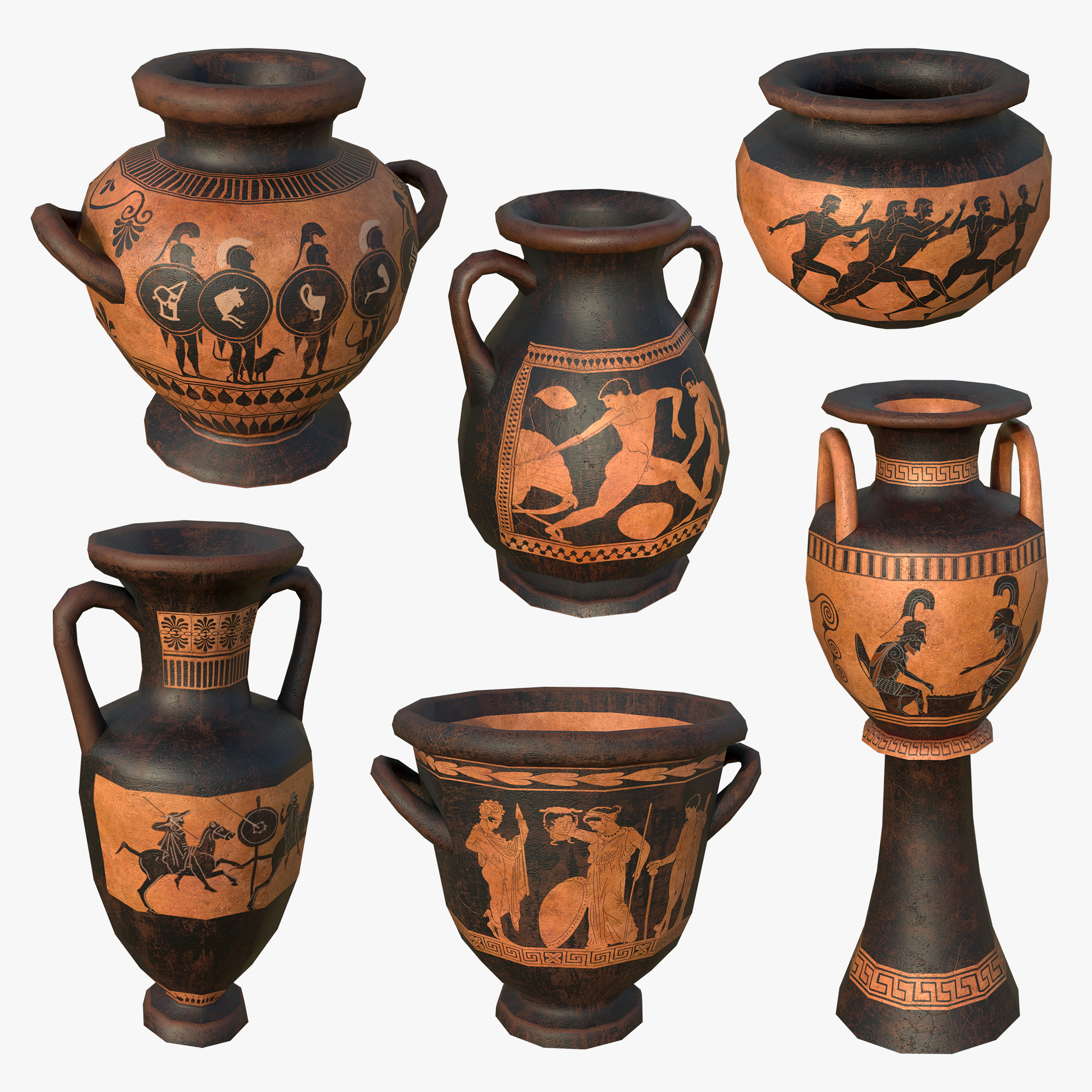 3d Model Greek Pottery Turbosquid 1409688