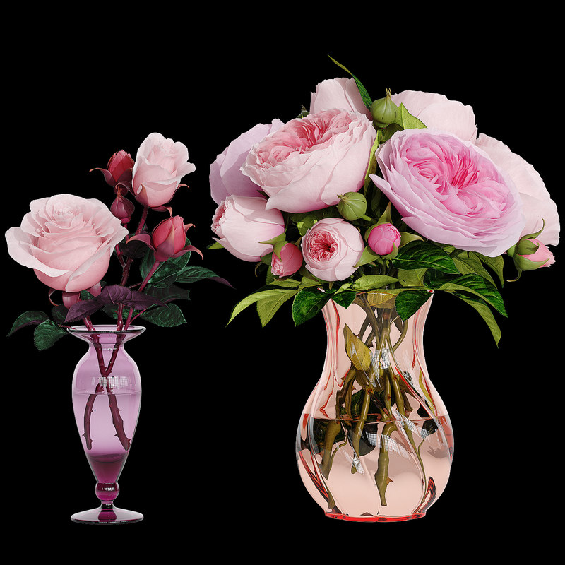 Flowers bouquet rose 3D model TurboSquid 1409643