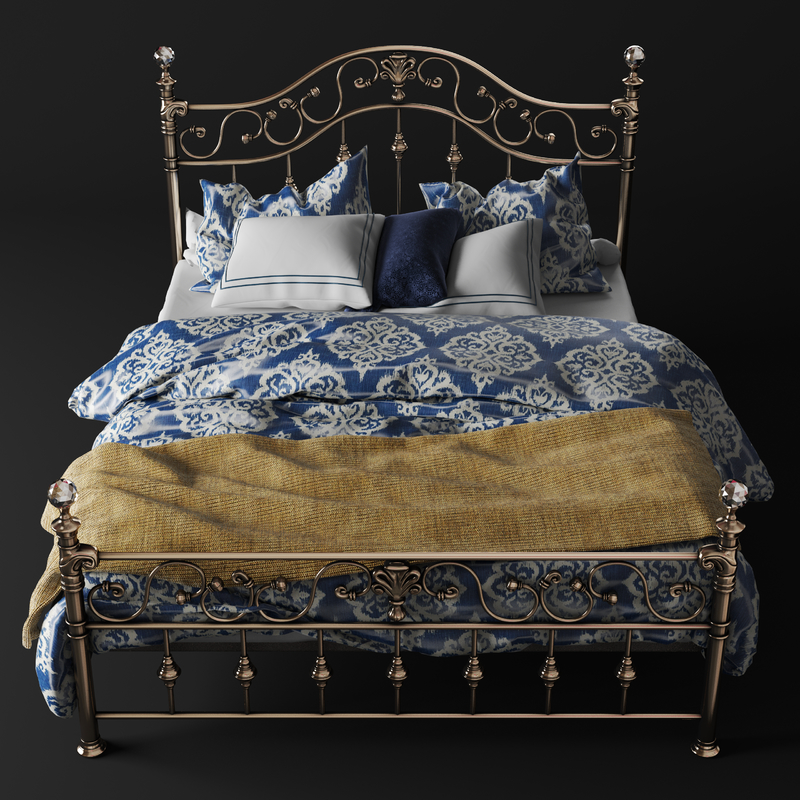 3D bed tetchair charlotte model - TurboSquid 1409799