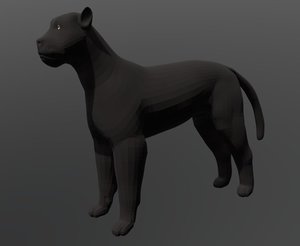 3D black panther model