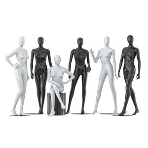 faceless female mannequins 3D model