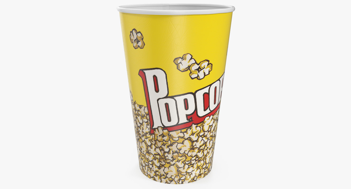 Popcorn cup popped corn model - TurboSquid 1410218