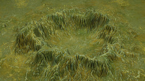 3D model crater 3