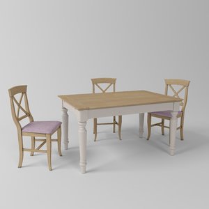 3D table chairs