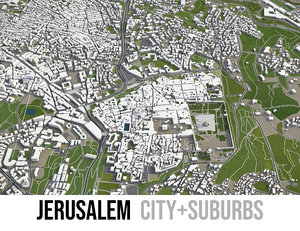 city jerusalem surrounding - 3D model