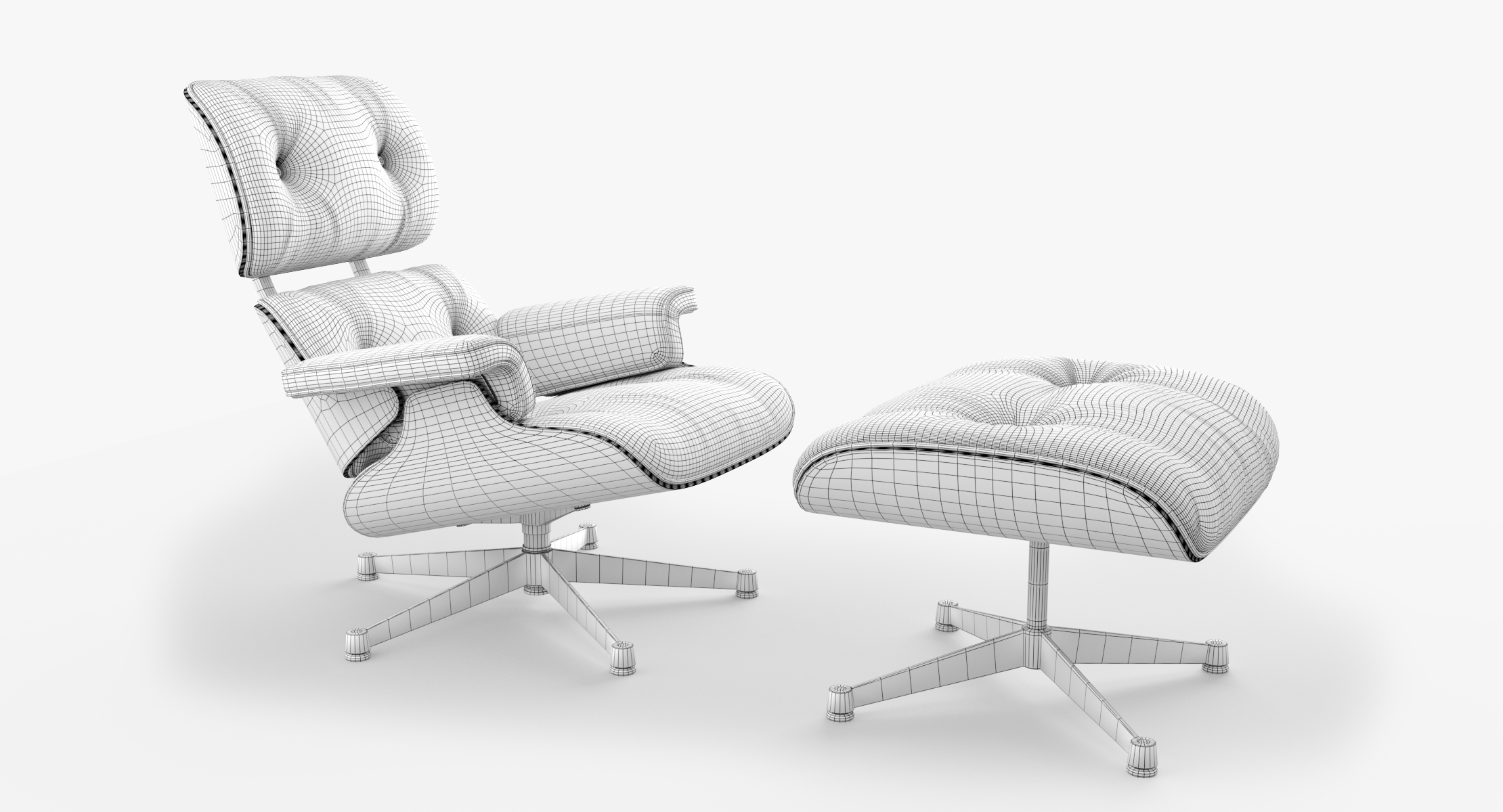 Eames Vitra Lounge Chair 1956 Model 3D TurboSquid 1410271