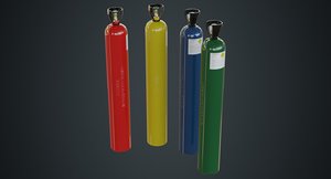gas cylinder contains 2a 3D model