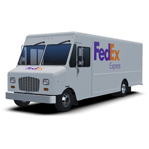 fedex express delivery step van 3D model