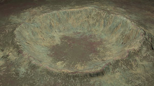 3D crater snow