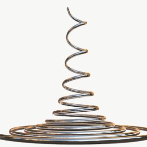 3D metal spiral spring