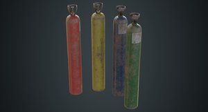 gas cylinder contains 2c 3D model