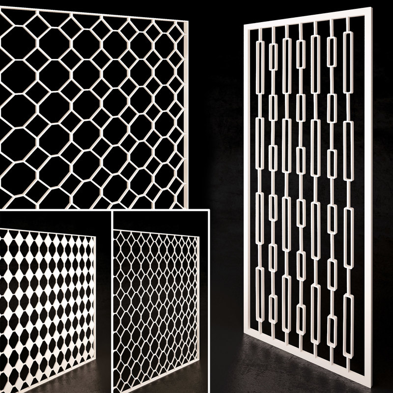 Decorative partition set 02 3D model TurboSquid 1410541