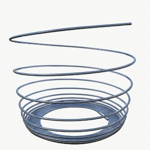 3D metal spiral spring