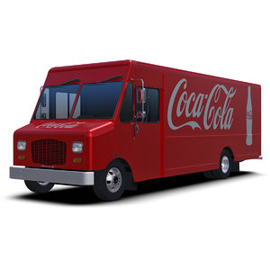 3D model coca-cola delivery step van