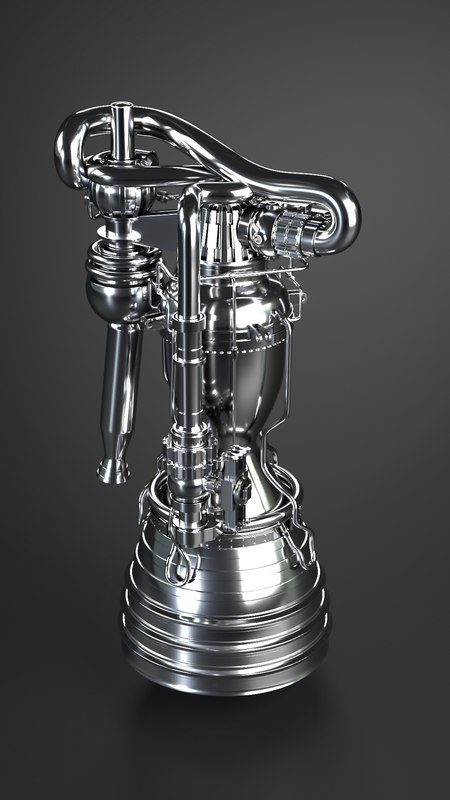 Merlin rocket engine 1c 3D model - TurboSquid 1411669