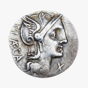 3D roman coin silver