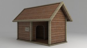 3D doghouse shelter model