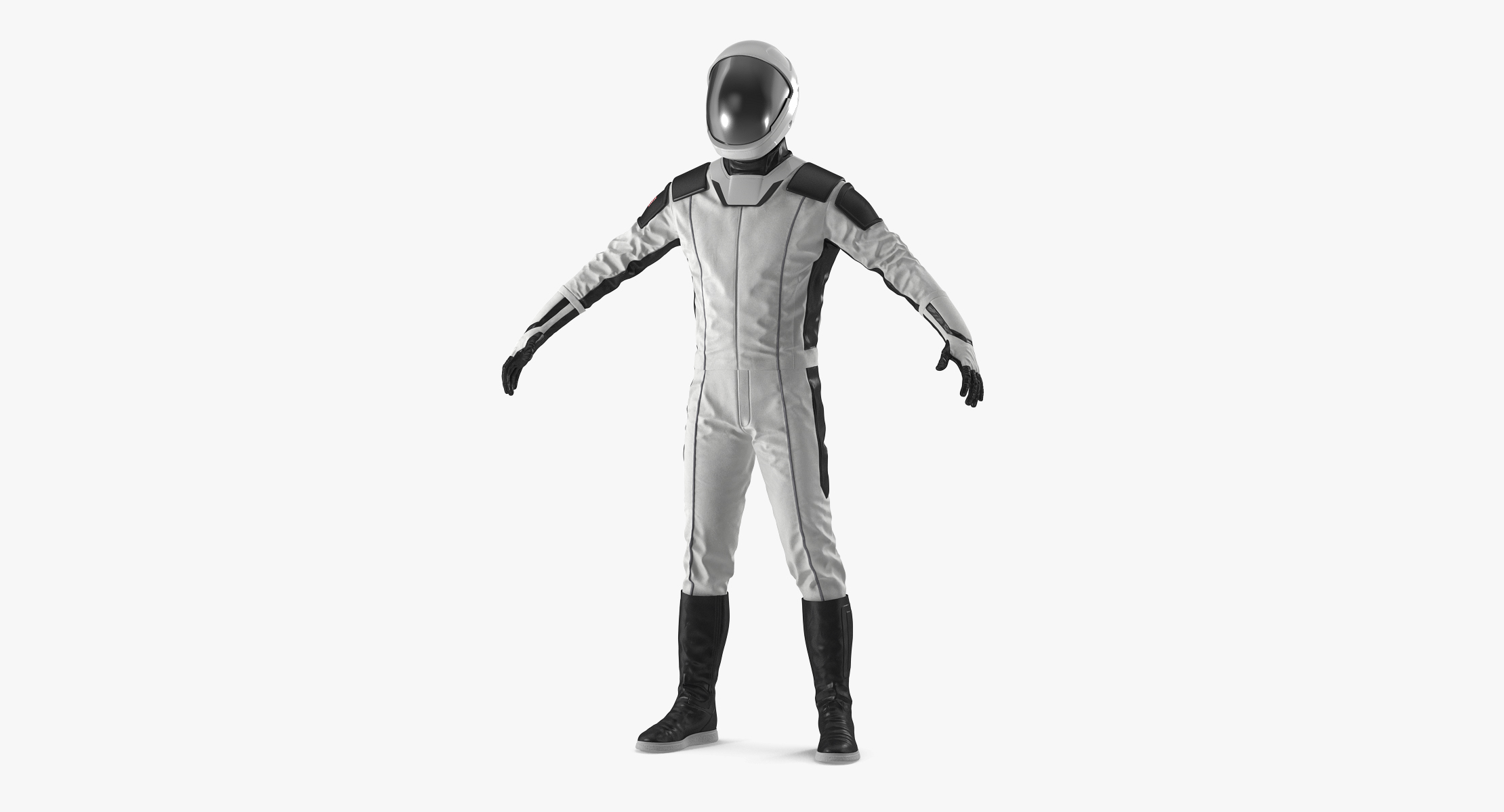 futuristic astronaut space suit 3d model