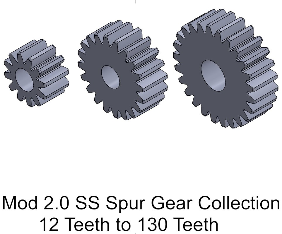 Steel Spur Gears Pinion Gears Module 2.0 MOD 2 24 tooth Steel Spur Gears Pinion Gears Module 2.0 MOD 2 24 tooth