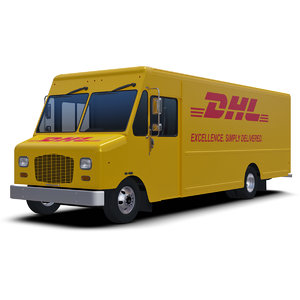 3D dhl delivery step van