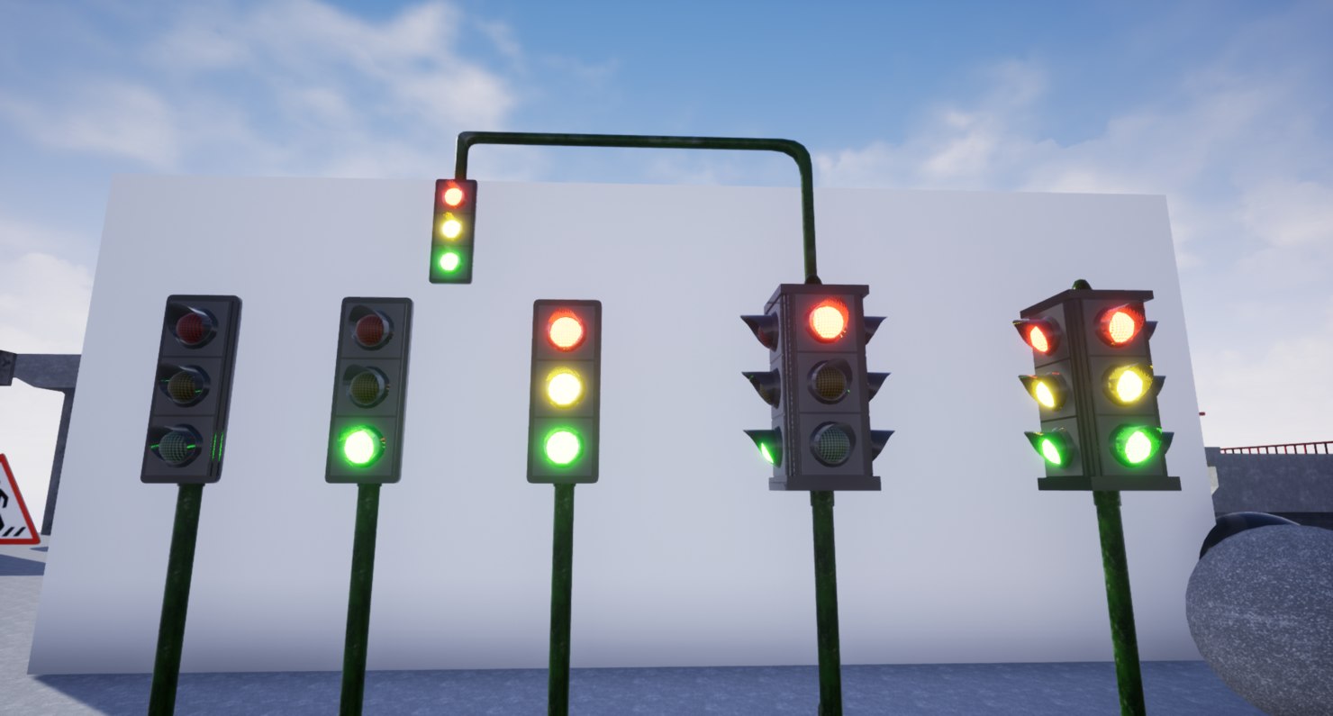 3D ready traffic lights model - TurboSquid 1411095