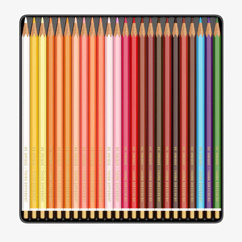 Color pencils 3D TurboSquid 1411210