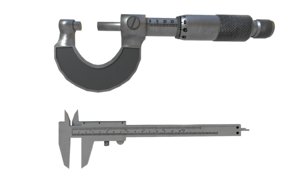 metallic micrometer calipers tool model