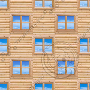 Seamless Wooden Cottage Wall
