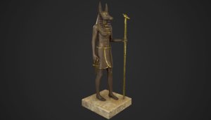 3D anubis statue