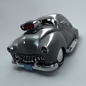 3D cartoon car