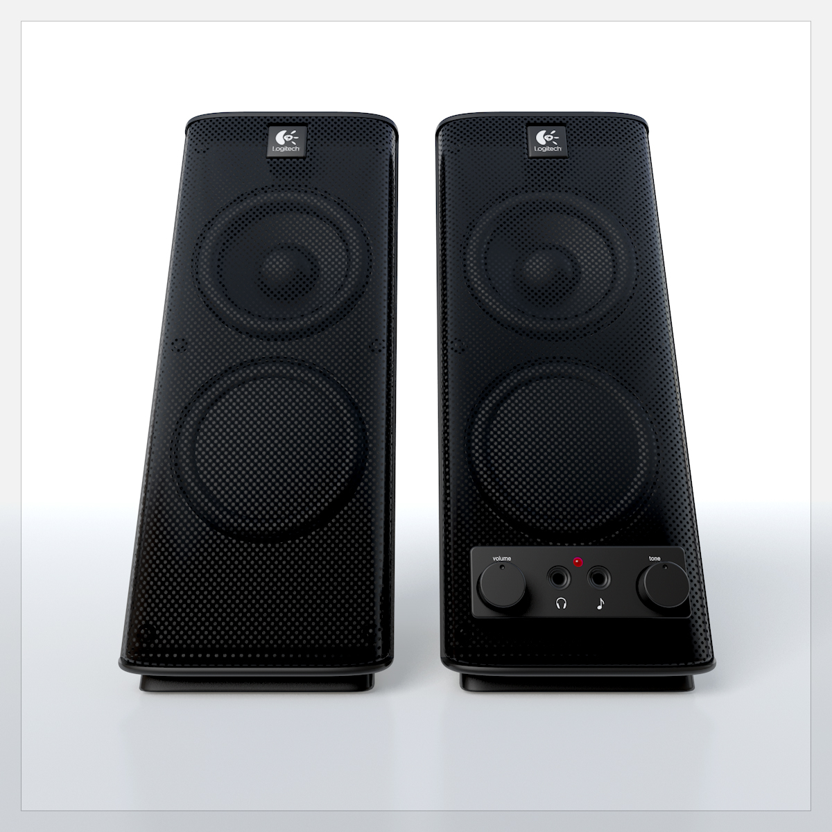 3d logitech x 140 speakers model
